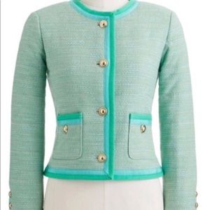 NWT J. Crew Vintage Tweed Collarless Jacket